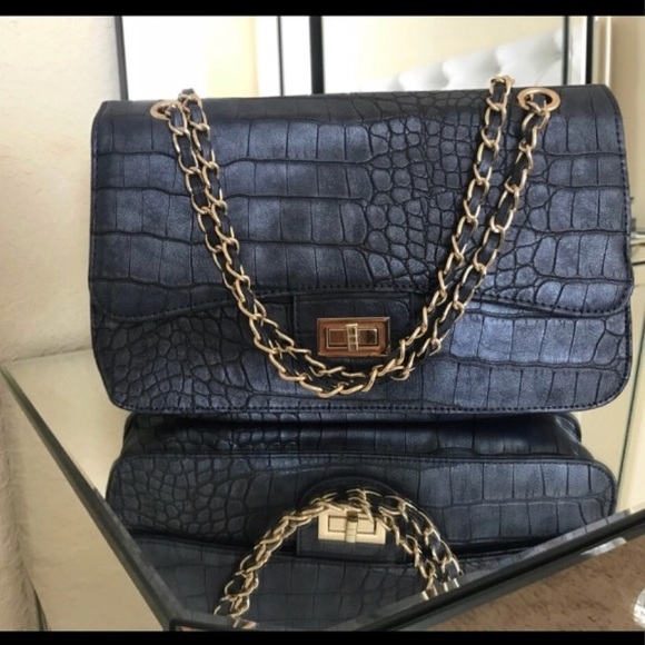 NEW 😍💙 Omar Sharif Paris Handbag - Picture 4 of 4